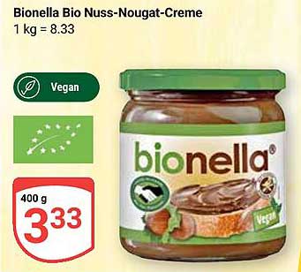 Bionella Bio Nuss-Nougat-Creme 400 g