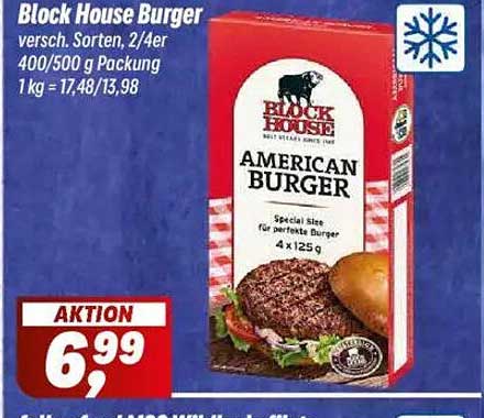 Block House American Burger - Verschiedene Sorten, 400/500 g