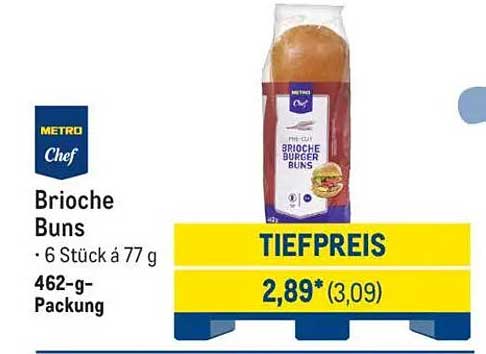 Brioche Buns - 6 Stück à 77 g
