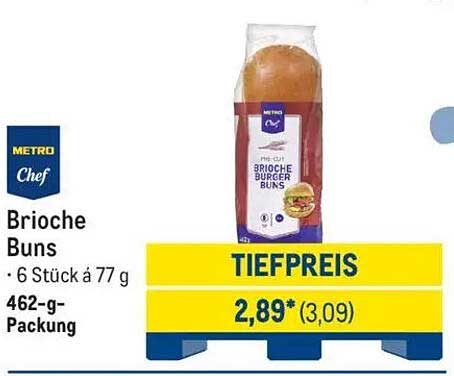 Brioche Burger Buns - 6 Stück à 77 g