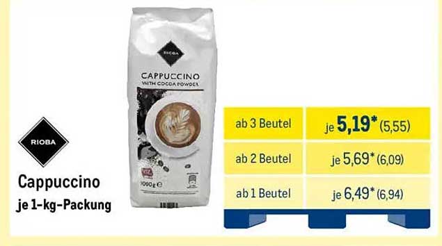 Cappuccino je 1-kg-Packung von RIABA