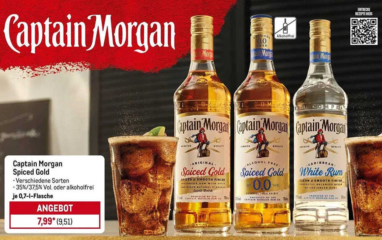 Captain Morgan Spiced Gold - verschiedene Sorten