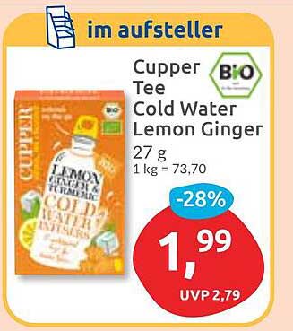 Cupper Tee Cold Water Lemon Ginger - Angebot