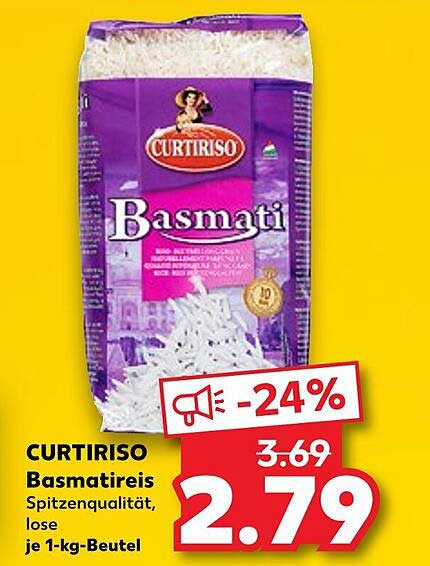 CURTIRISO Basmati Reis, Spitzenqualität, lose je 1-kg-Beutel