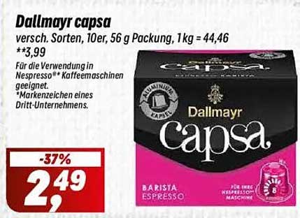 Dallmayr capsa Kaffeekapseln - Verschiedene Sorten im Sonderangebot
