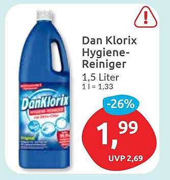 Dan Klorix Hygiene-Reiniger 1,5 Liter