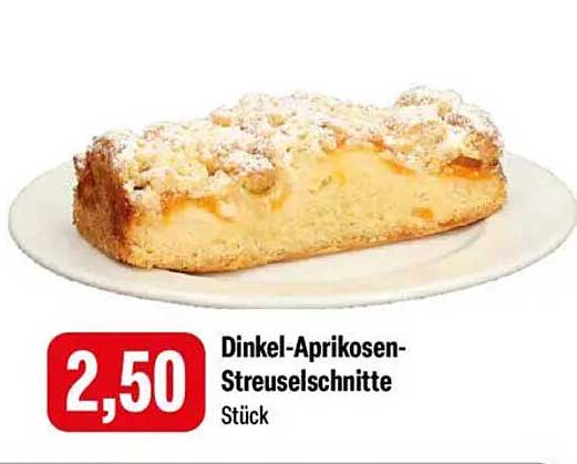 Dinkel-Aprikosen-Streuselschnitte