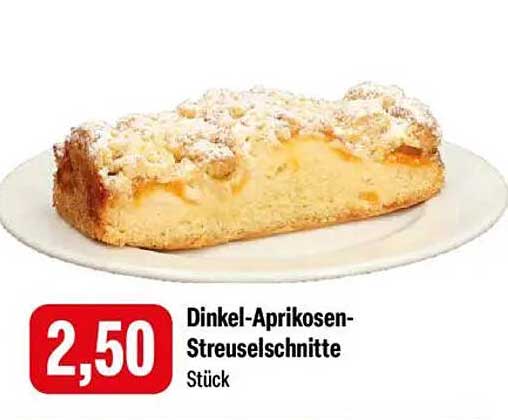 Dinkel-Aprikosen-Streuselschnitte