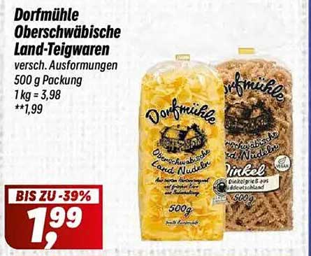 Dorfmühle Oberschwäbische Land-Teigwaren - verschiedene Ausführungen