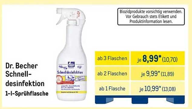 Dr. Becher Schnelldesinfektion 1-l-Sprühflasche