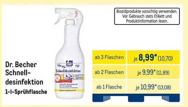 Dr. Becher Schnelldesinfektion 1-l-Sprühflasche