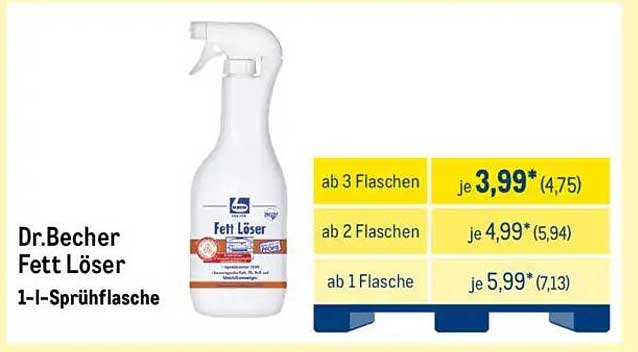 Dr.Becher Fett Löser 1l-Sprühflasche