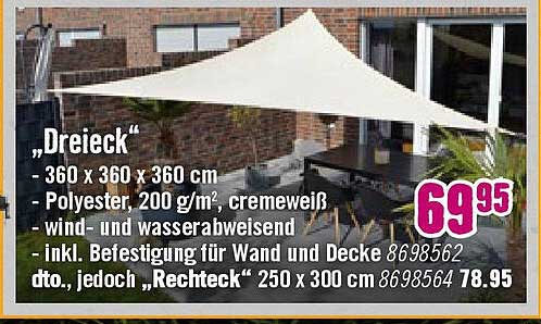 "Dreieck" Sonnensegel