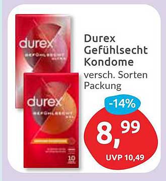 Durex Gefühlsecht Kondome - verschiedene Sorten Packung