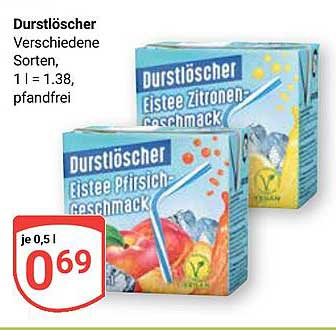 Durstlöscher Eistee - Verschiedene Sorten