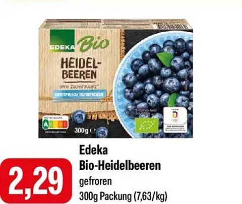 Edeka Bio-Heidelbeeren - Gefroren 300g Packung
