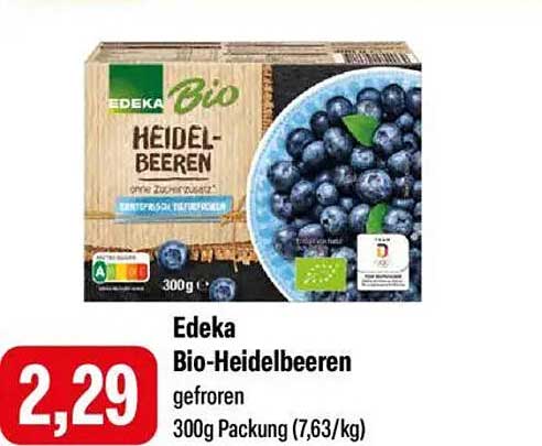 Edeka Bio-Heidelbeeren gefroren 300g Packung