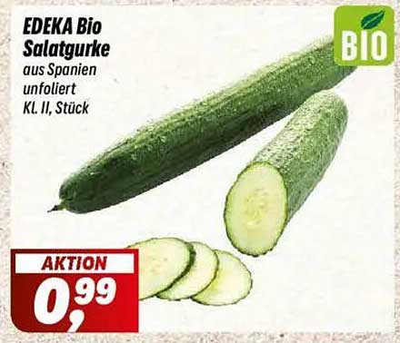 EDEKA Bio Salatgurke aus Spanien unfoliert