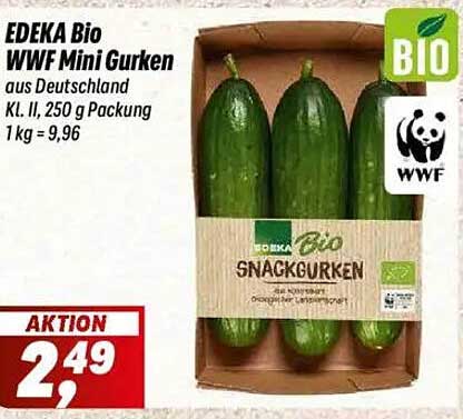 EDEKA Bio WWF Mini Gurken 250 g