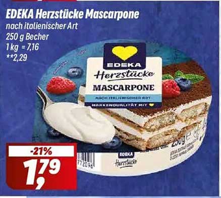 EDEKA Herzstücke Mascarpone nach italienischer Art 250 g