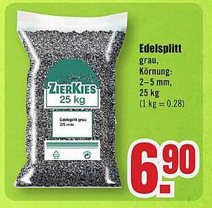 Edelsplitt grau, Körnung: 2–5 mm, 25 kg