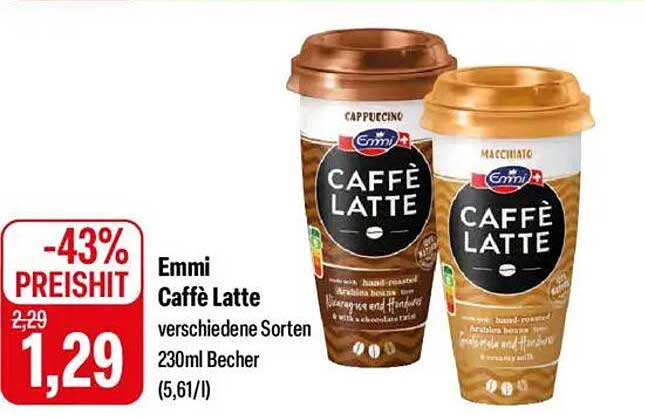 Emmi Caffè Latte verschiedene Sorten 230ml Becher