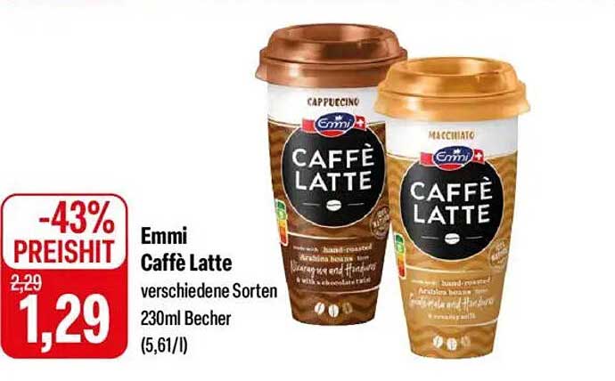 Emmi Caffè Latte verschiedene Sorten 230ml Becher