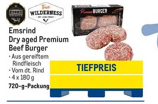 Emsrind Dry aged Premium Beef Burger