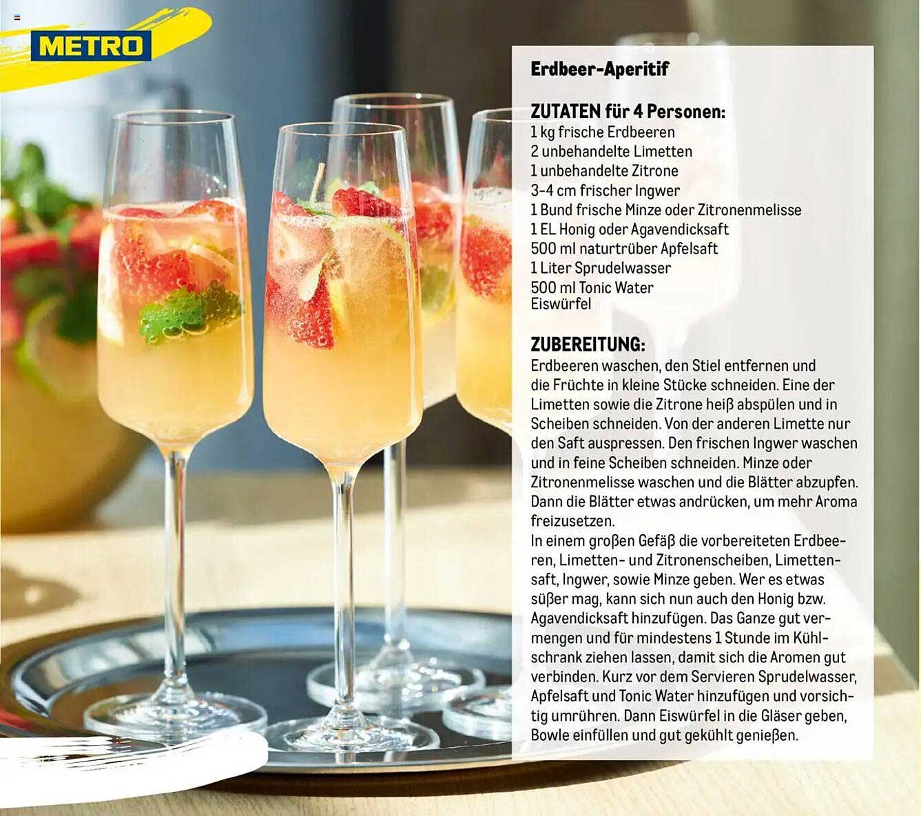 Erdbeer-Aperitif für erfrischende Sommertage