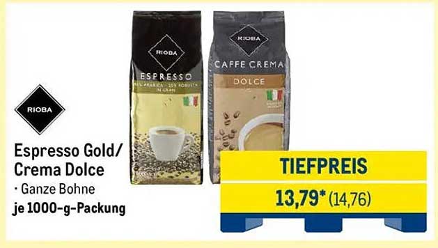 Espresso Gold/Cremado Dolce - Ganze Bohne