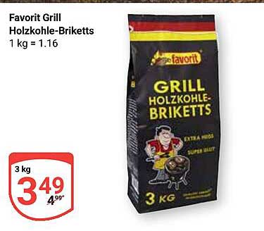 Favorit Grill Holzkoohle-Briketts