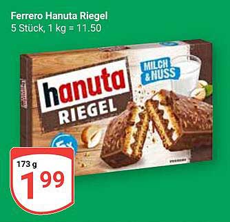Ferrero Hanuta Riegel 5 Stück