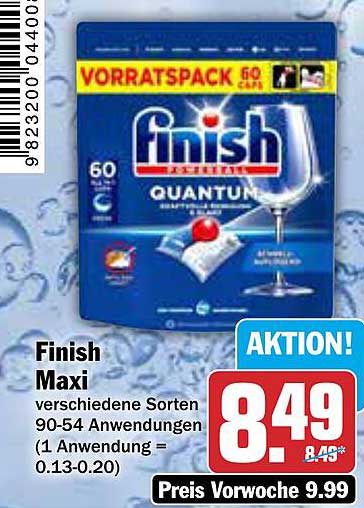 Finish Maxi Quantum Geschirrspültabs 60er Packung