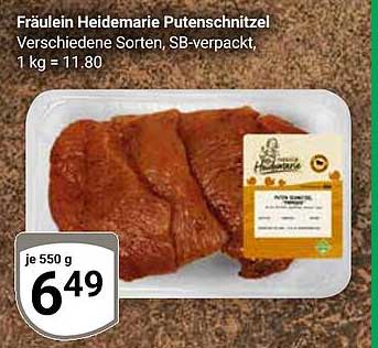 Fräulein Heidemarie Putenschnitzel – Verschiedene Sorten, SB-verpackt