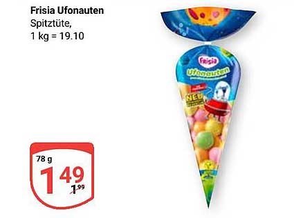 Frisia Ufonauten Spitztüte, 78 g