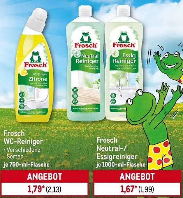 Frosch WC-Reiniger und Neutral-/Essigreiniger