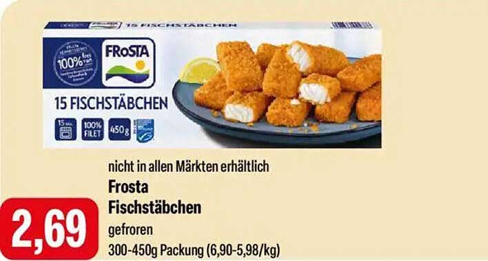 Frosta Fischstäbchen 15 Stück, 300-450g, gefroren