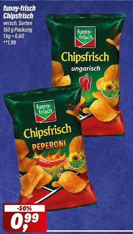 funny-frisch Chipsfrisch 150 g Packung - verschiedene Sorten