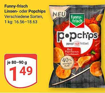 Funny-frisch Linsen- oder Popchips verschiedene Sorten