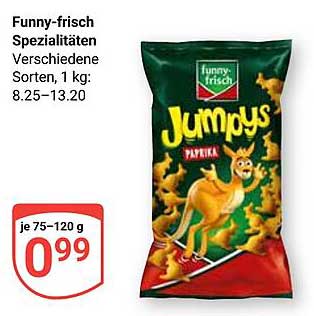 Funny-frisch Spezialitäten Jumpys Paprika, 75-120 g