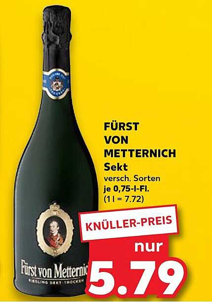 FÜRST VON METTERNICH Sekt - versch. Sorten je 0,75-l-Fl.