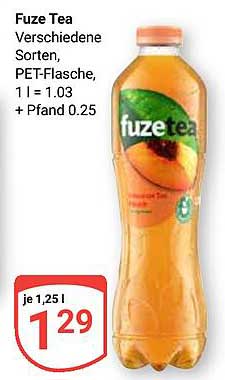 Fuze Tea - Verschiedene Sorten, PET-Flasche