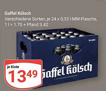 Gaffel Kölsch - Verschiedene Sorten, je 24 x 0,33 l-MW-Flasche