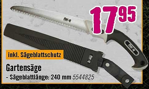 Gartensägen inklusive Sägeblattschutz