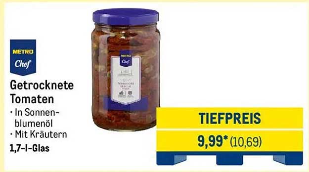 Getrocknete Tomaten in Sonnenblumenöl - METRO Chef