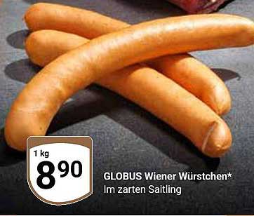 GLOBUS Wiener Würstchen* Im zarten Saitling