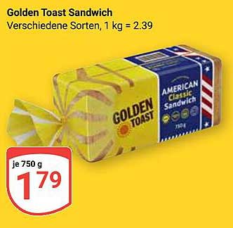 Golden Toast Sandwich - Verschiedene Sorten