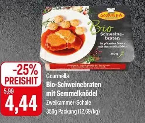 Gourmella Bio-Schweinebraten mit Semmelknödel