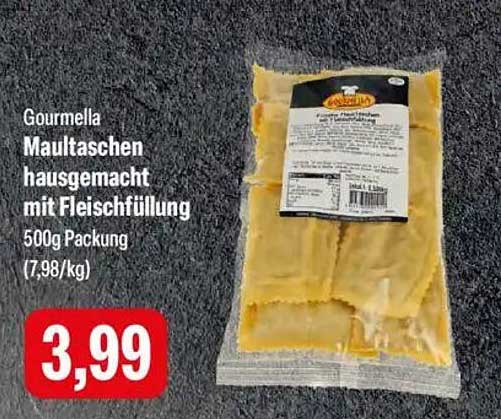 Gourmella Maultaschen hausgemacht mit Fleischfüllung 500g
