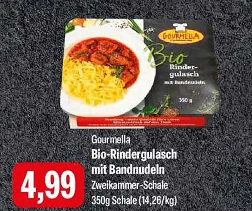 Gourmet Bio-Rindergulasch mit Bandnudeln